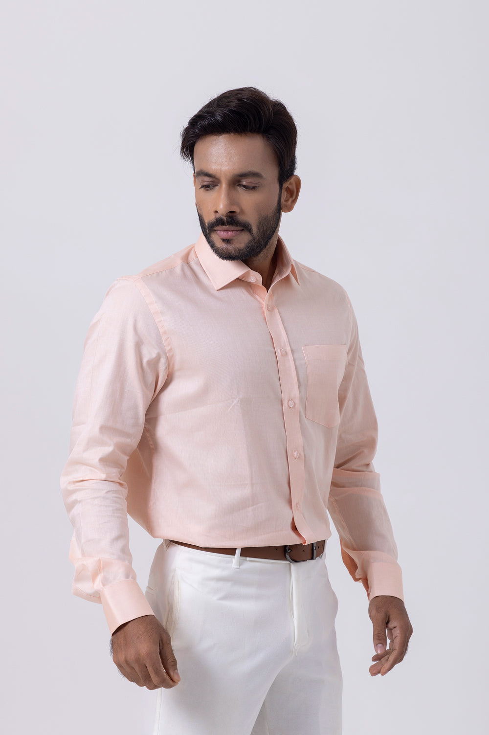 Premium Giza Cotton Peach Shirt