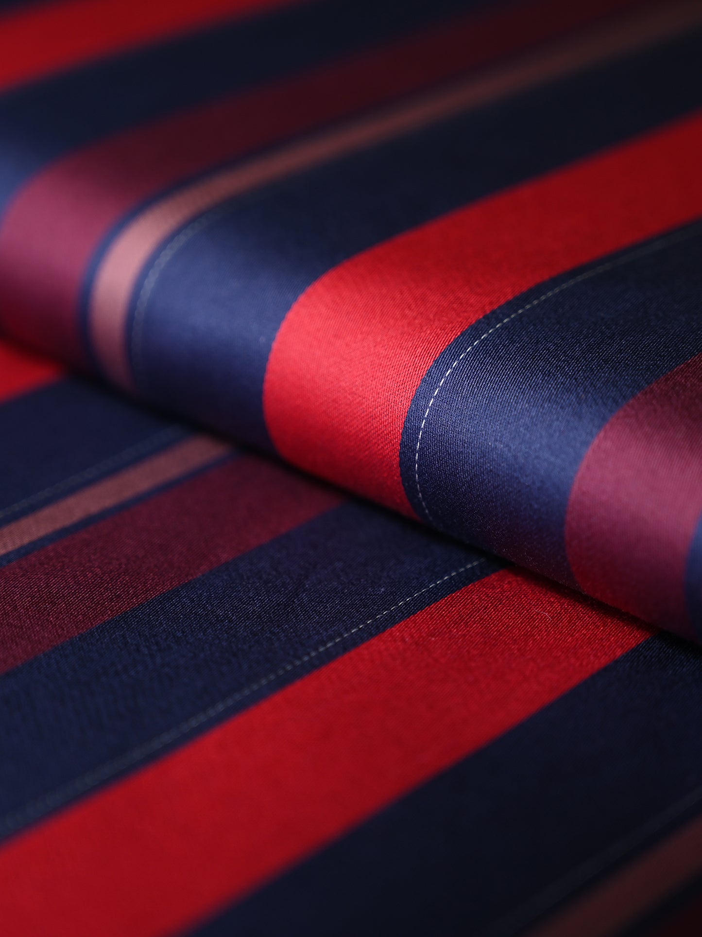 Navy Blue & Red Striped Regal Shirt