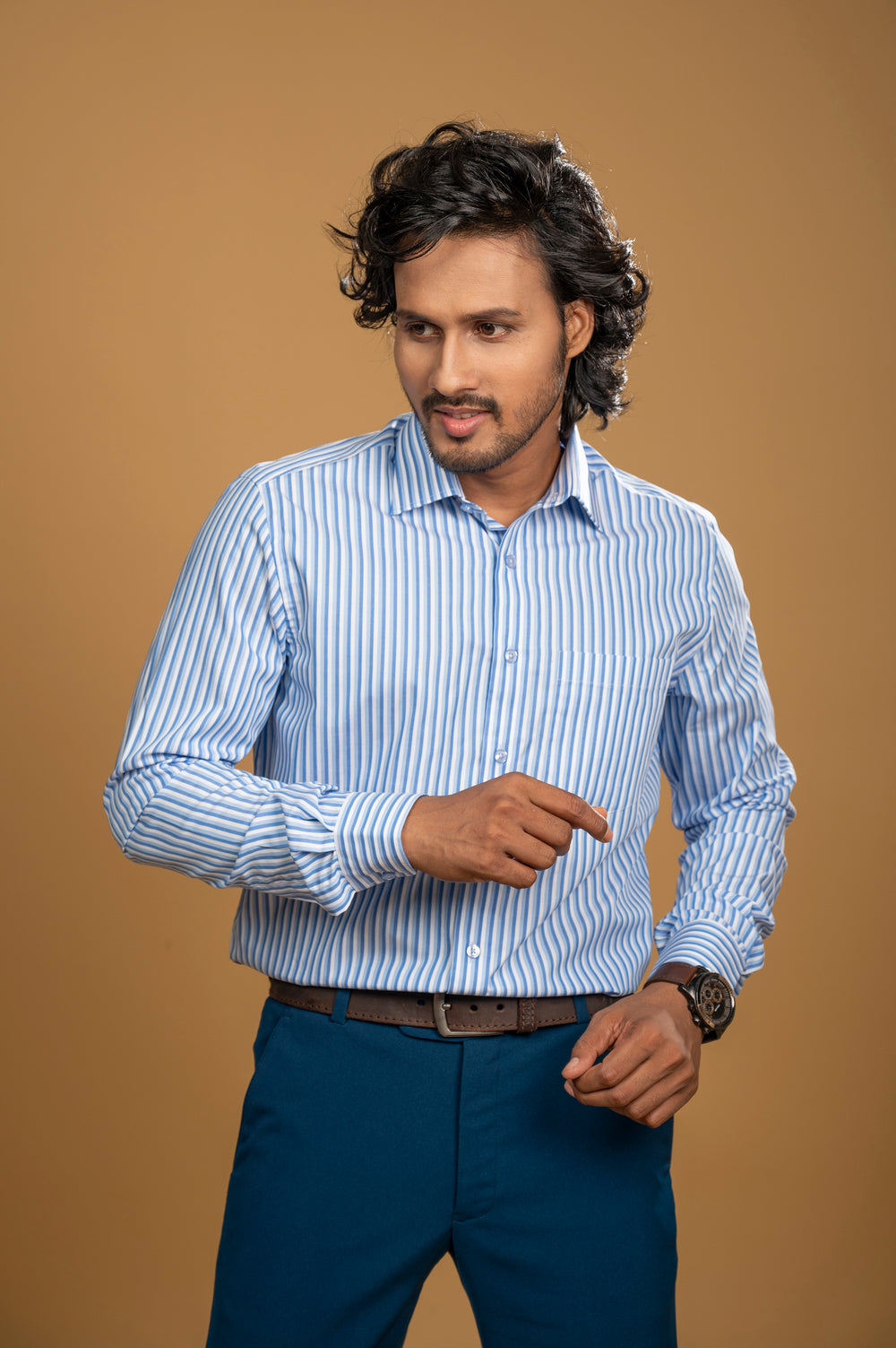 Classic Blue Stripes Shirt