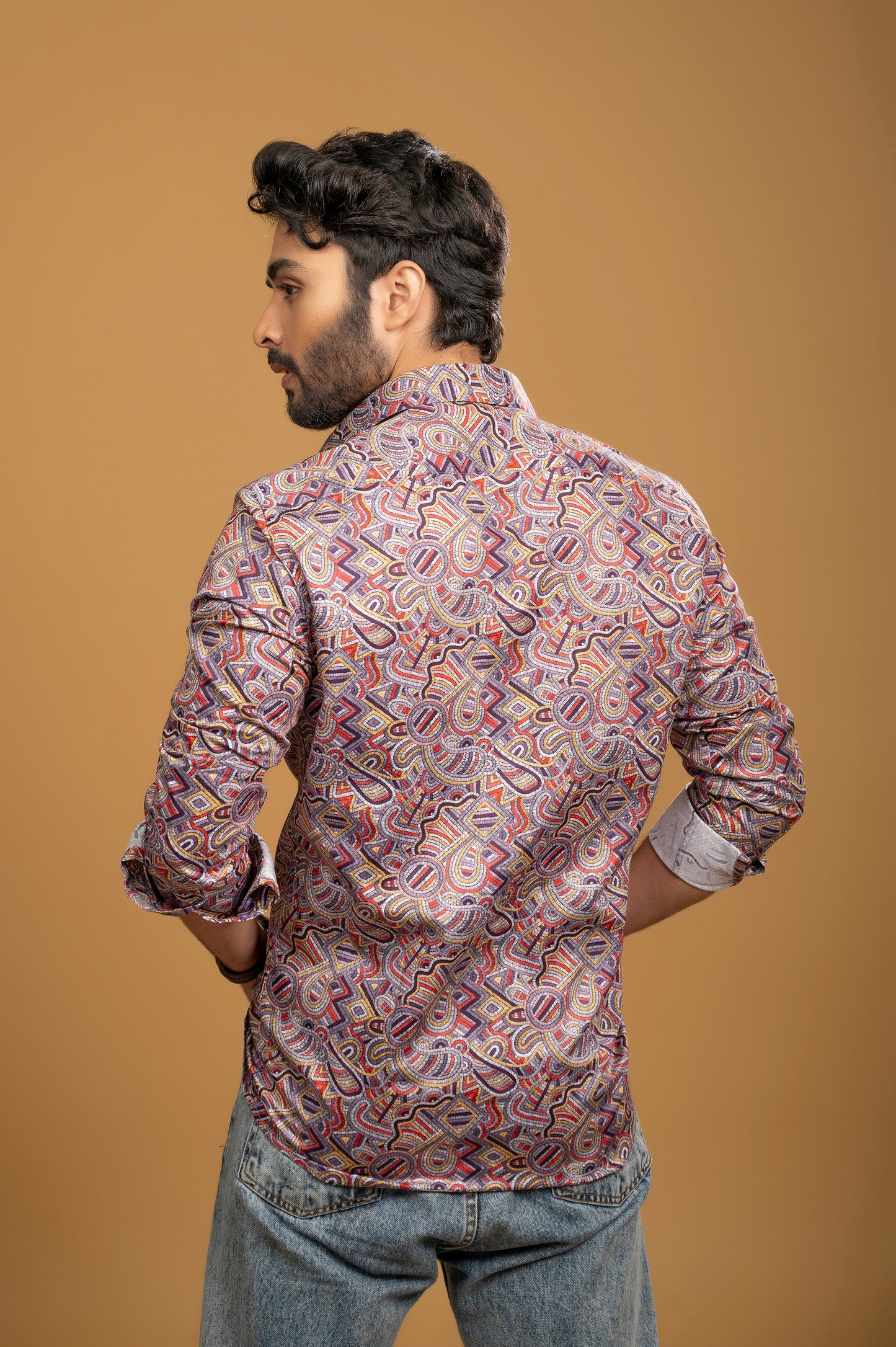 Violet Print Charm Shirt