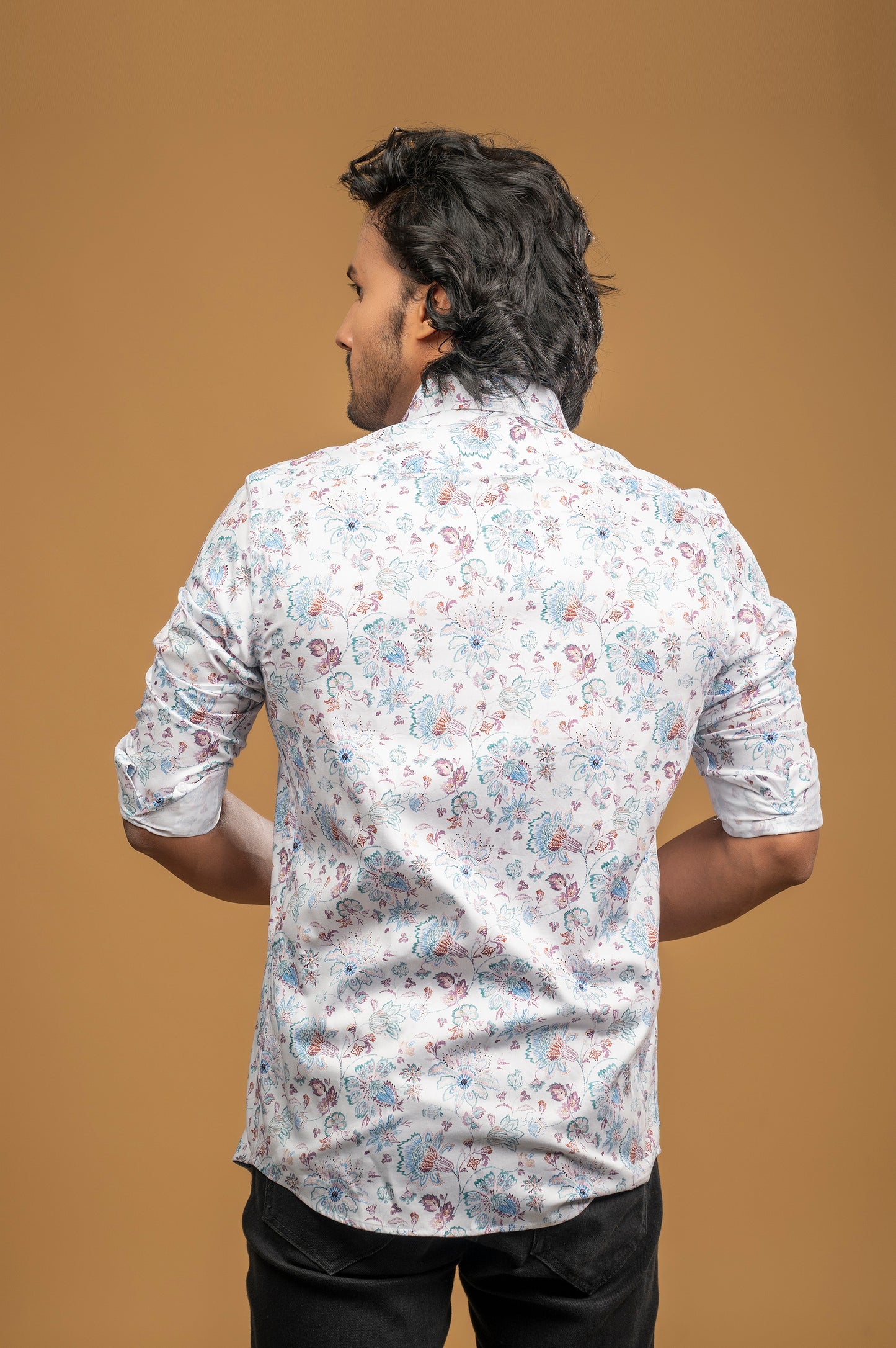 White Vibrant Floral Shirt