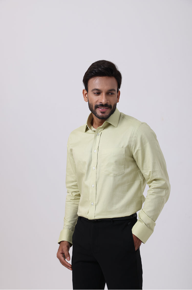 Premium Giza Cotton Bright Green Shirt
